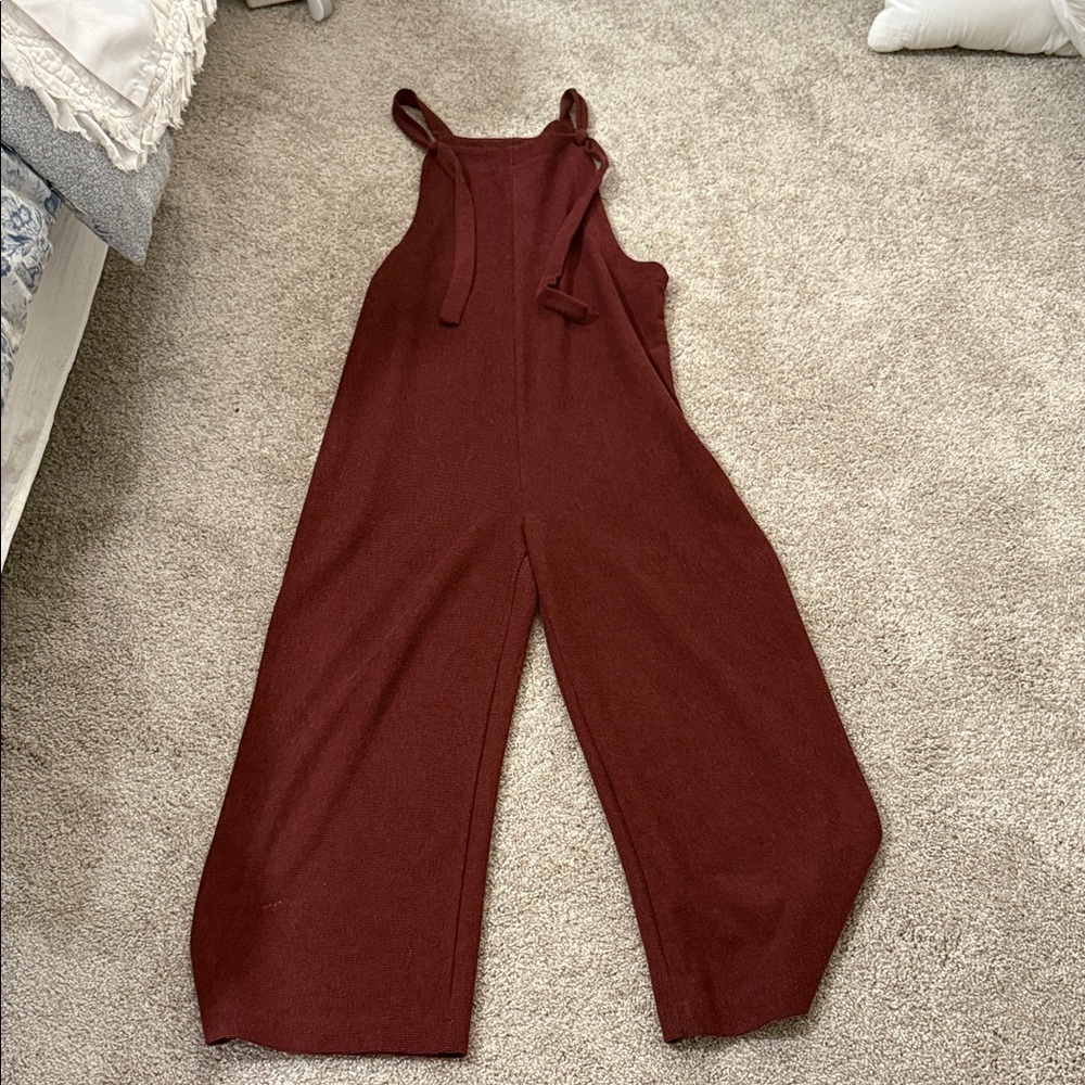 Maroon polyester overalls!!